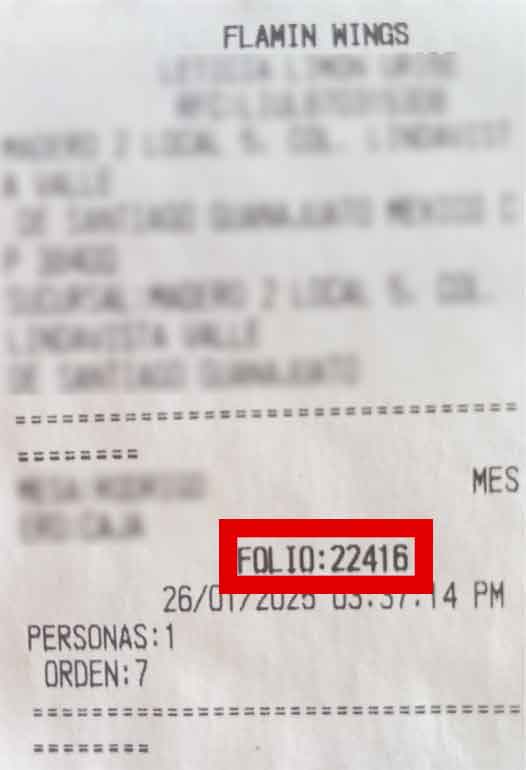 Ejemplo de Ticket